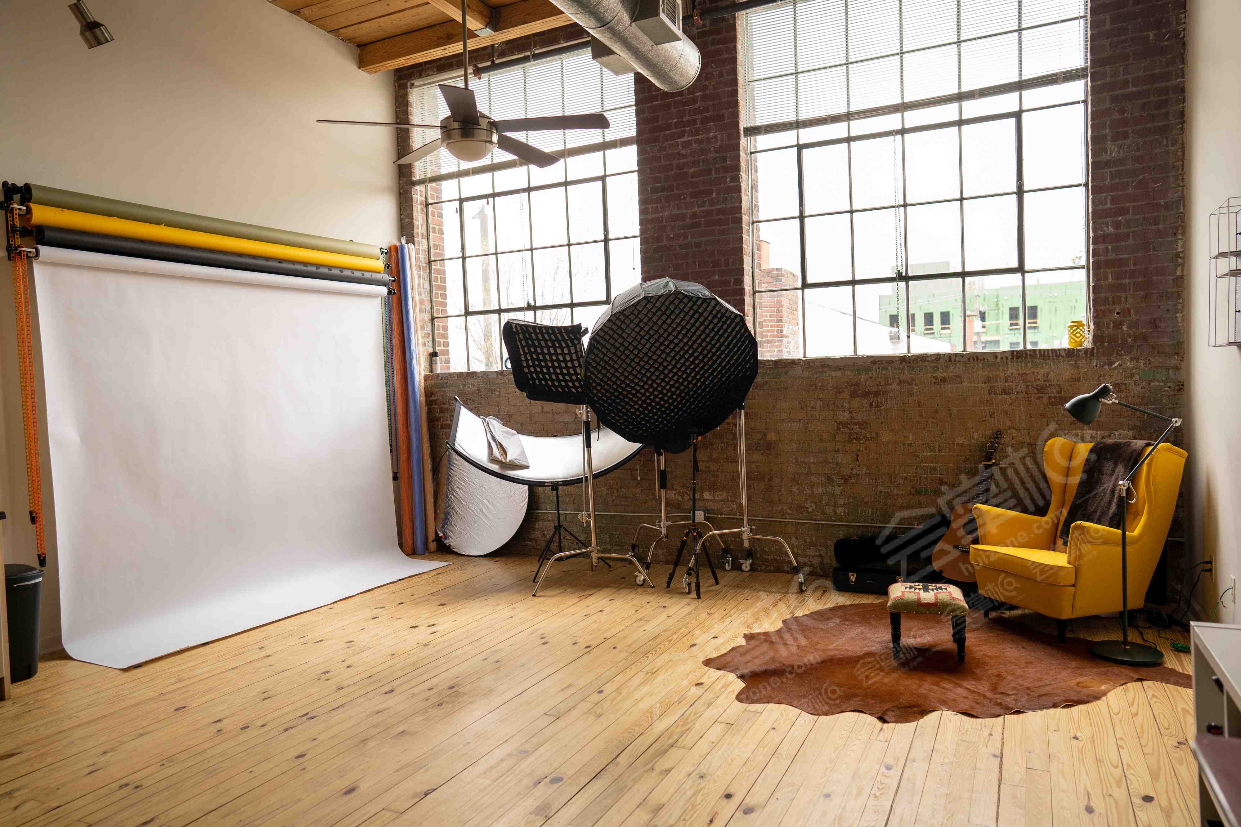 Industrial Exposed Brick Studio Loft with Beautiful Natural Light