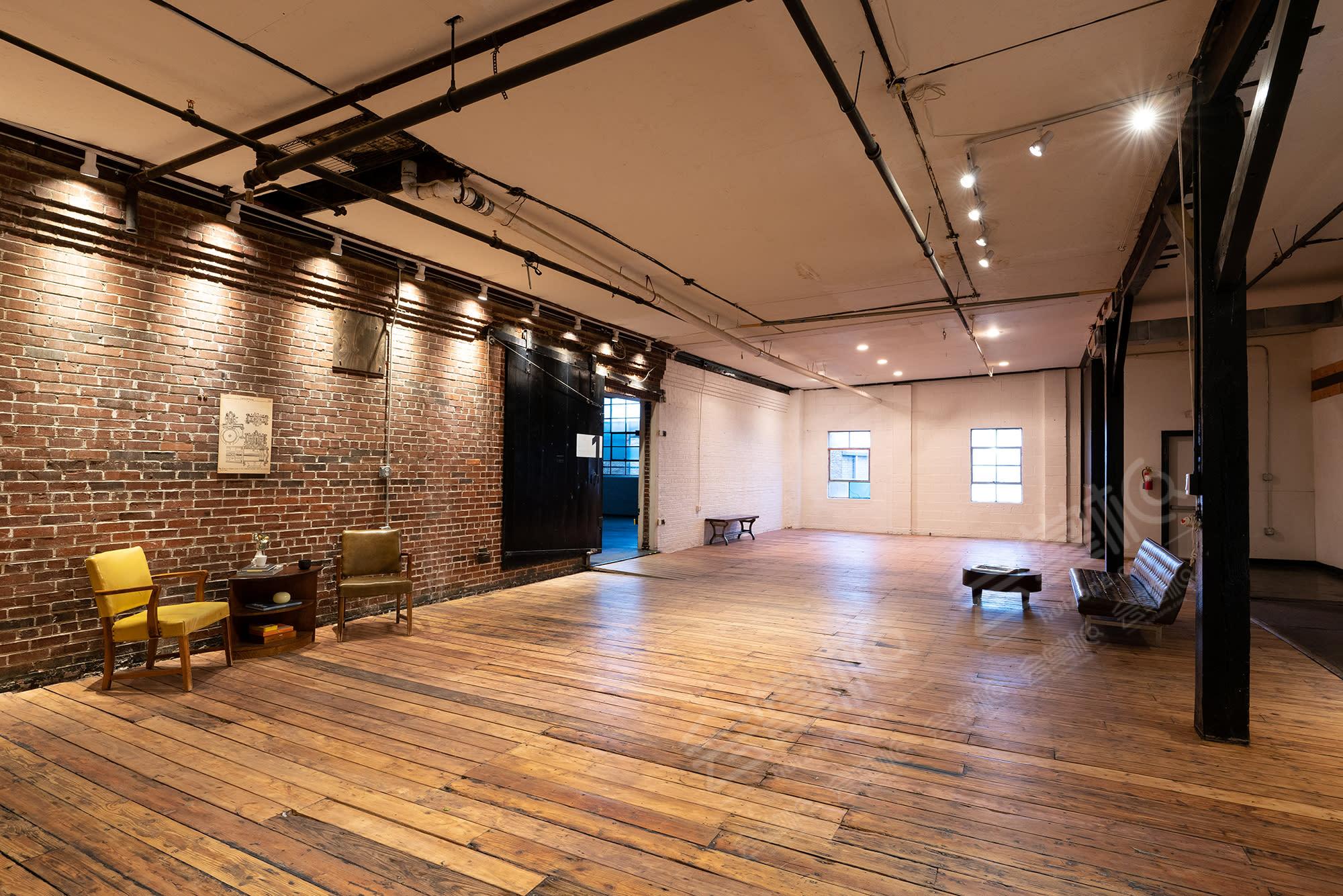 Downtown Historic Factory Complex Turned Film & Photo Studio with Hardwood Floors and Natural Light
