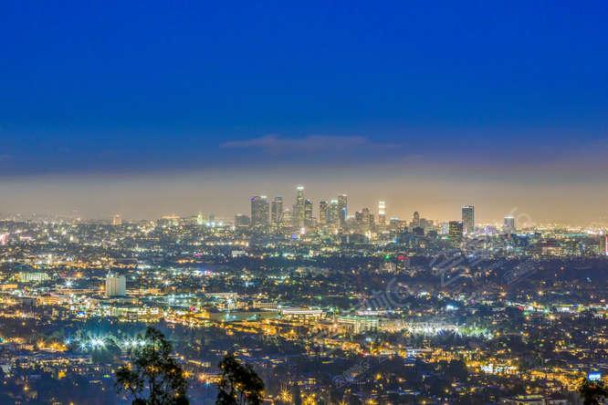 West Hollywood hills home with jetliner views of downtown, Griffith Park and the ocean