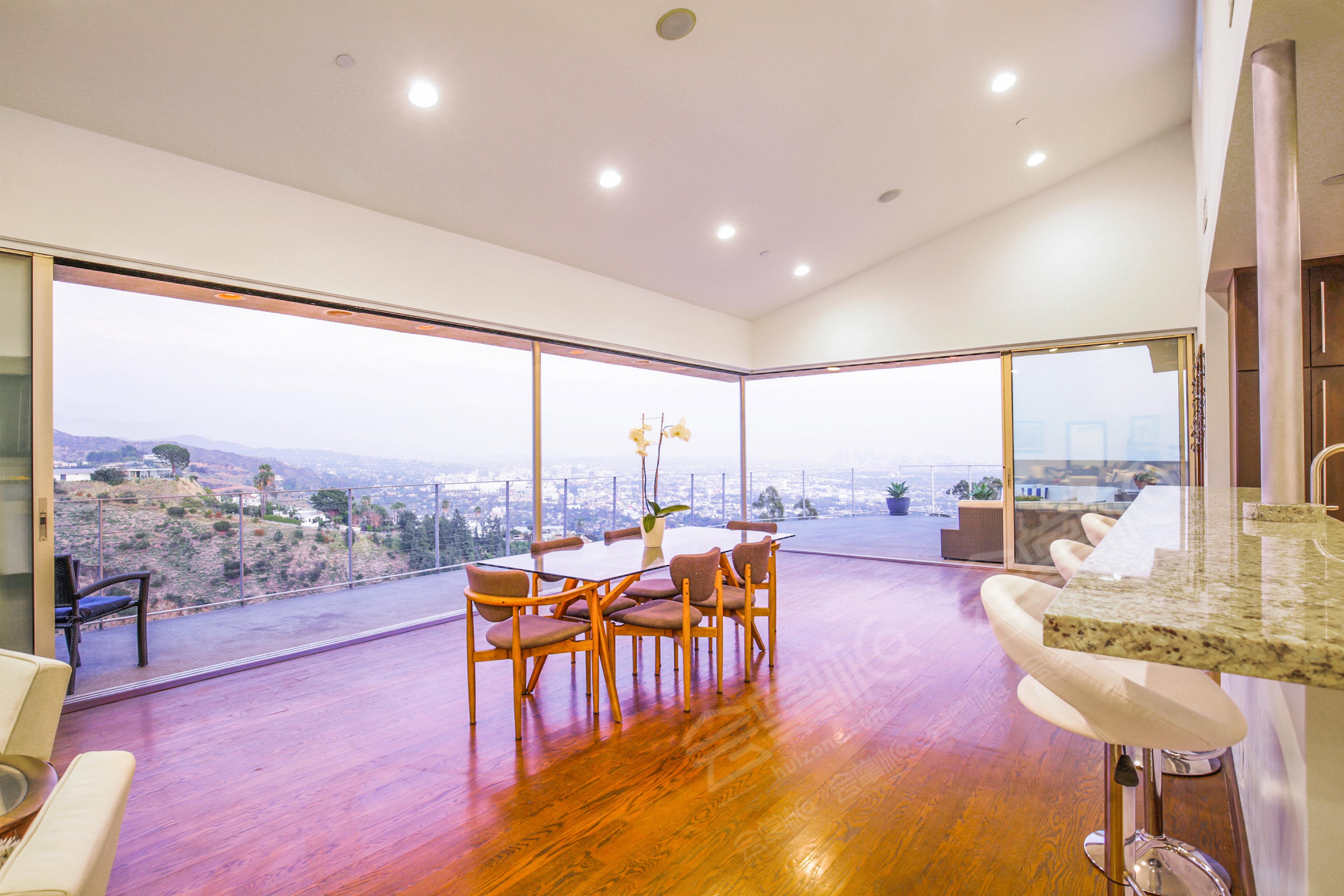 West Hollywood hills home with jetliner views of downtown, Griffith Park and the ocean
