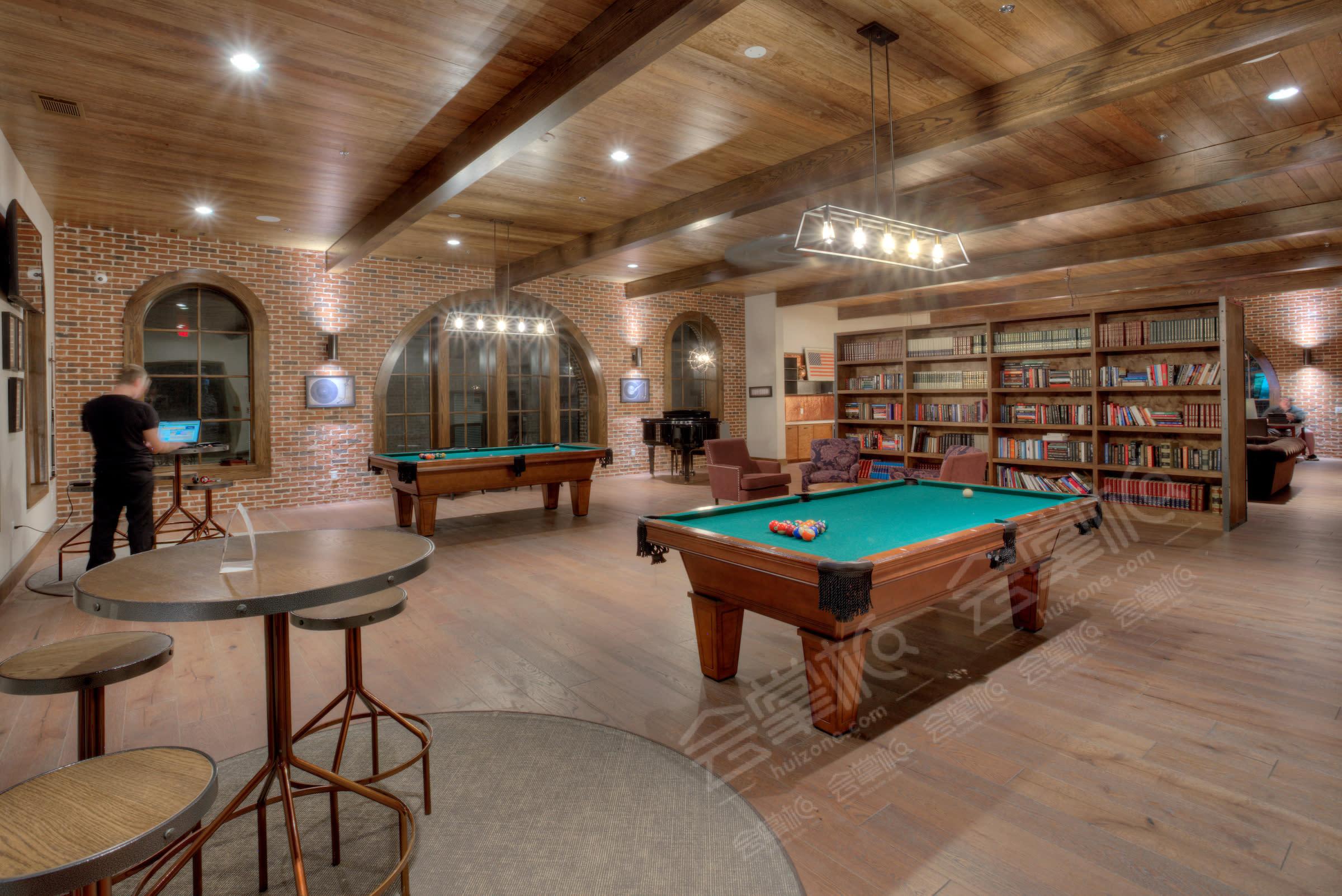 Elegant and Open Club Room with Two Pool Tables!