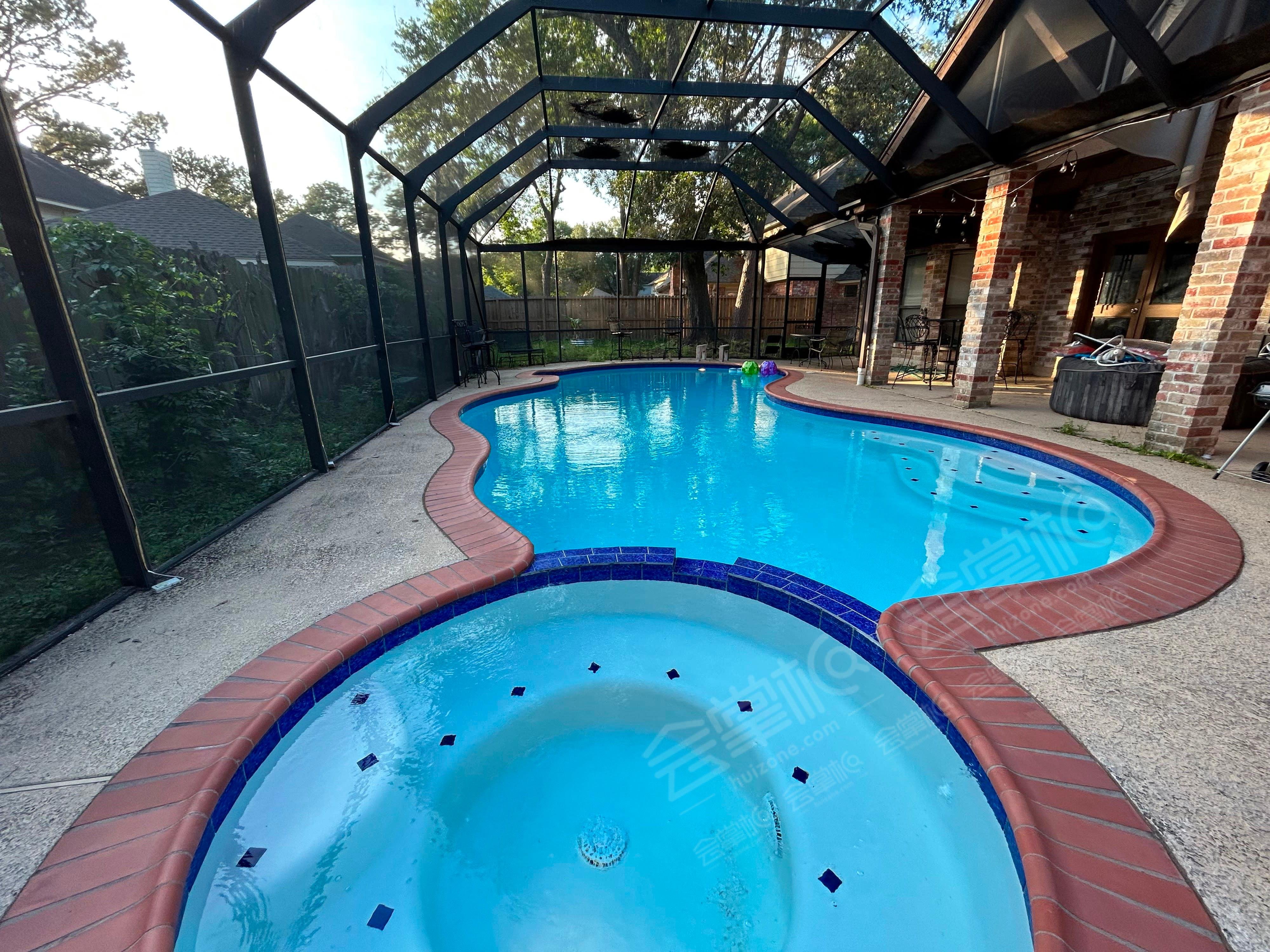 Enclosed  Pool Area