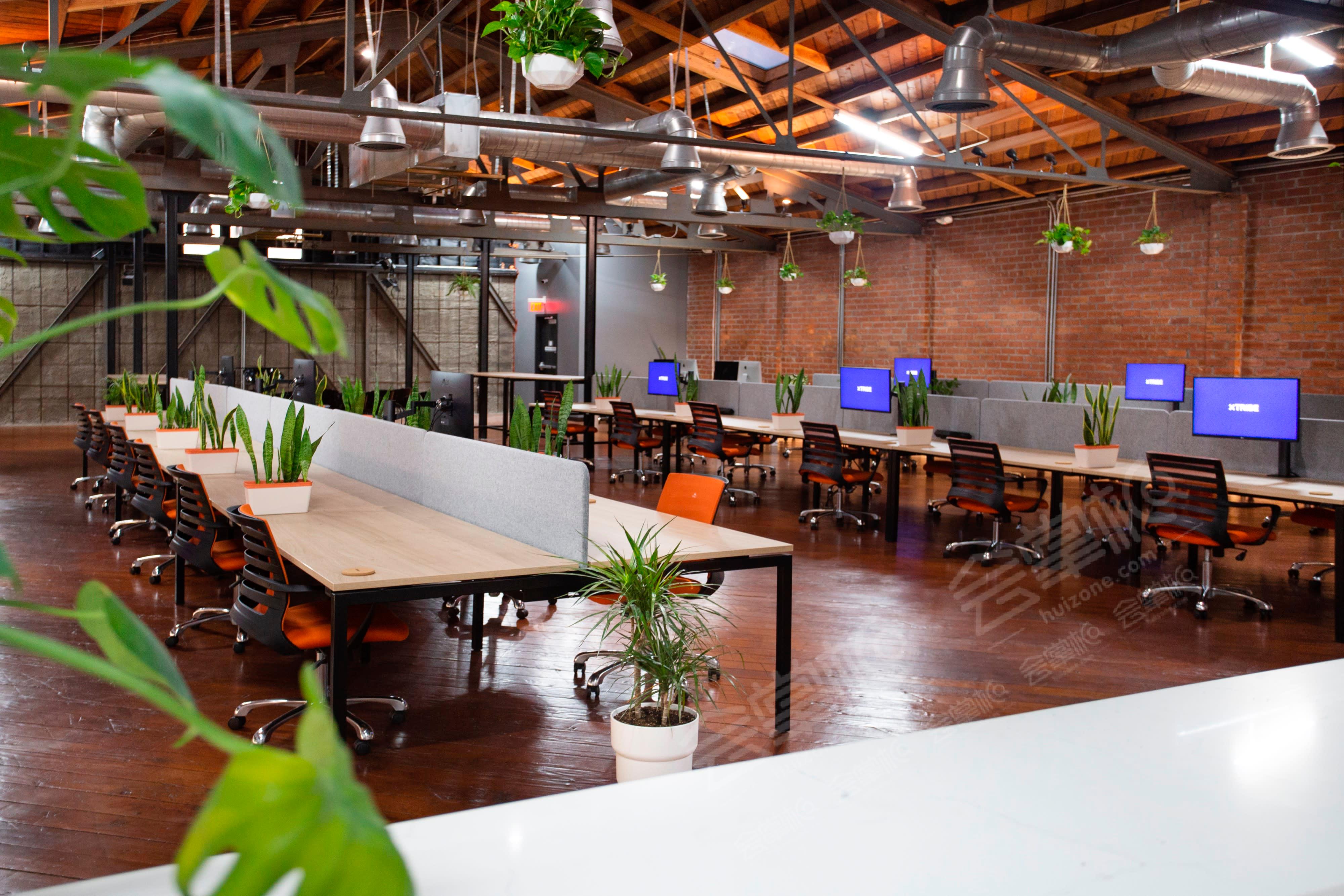 Private Coworking Space with 62 Desks, Event Stage, Kitchen and 3 Restrooms