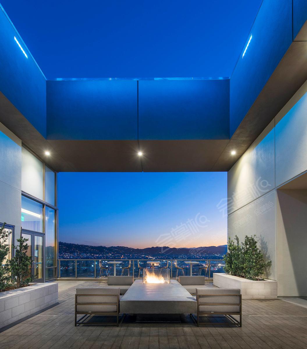 Trendy Rooftop Lounge with a View