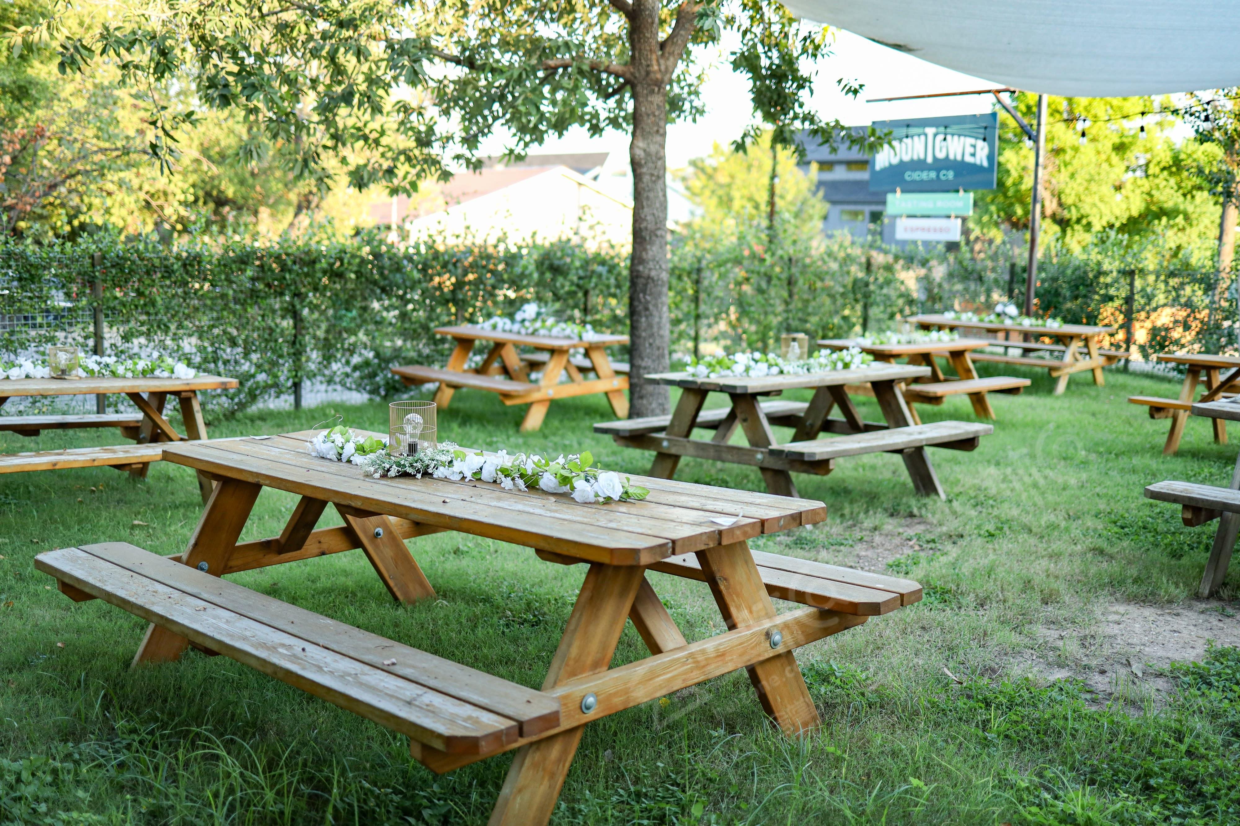 Outdoor Cider Garden with Covered Tent
