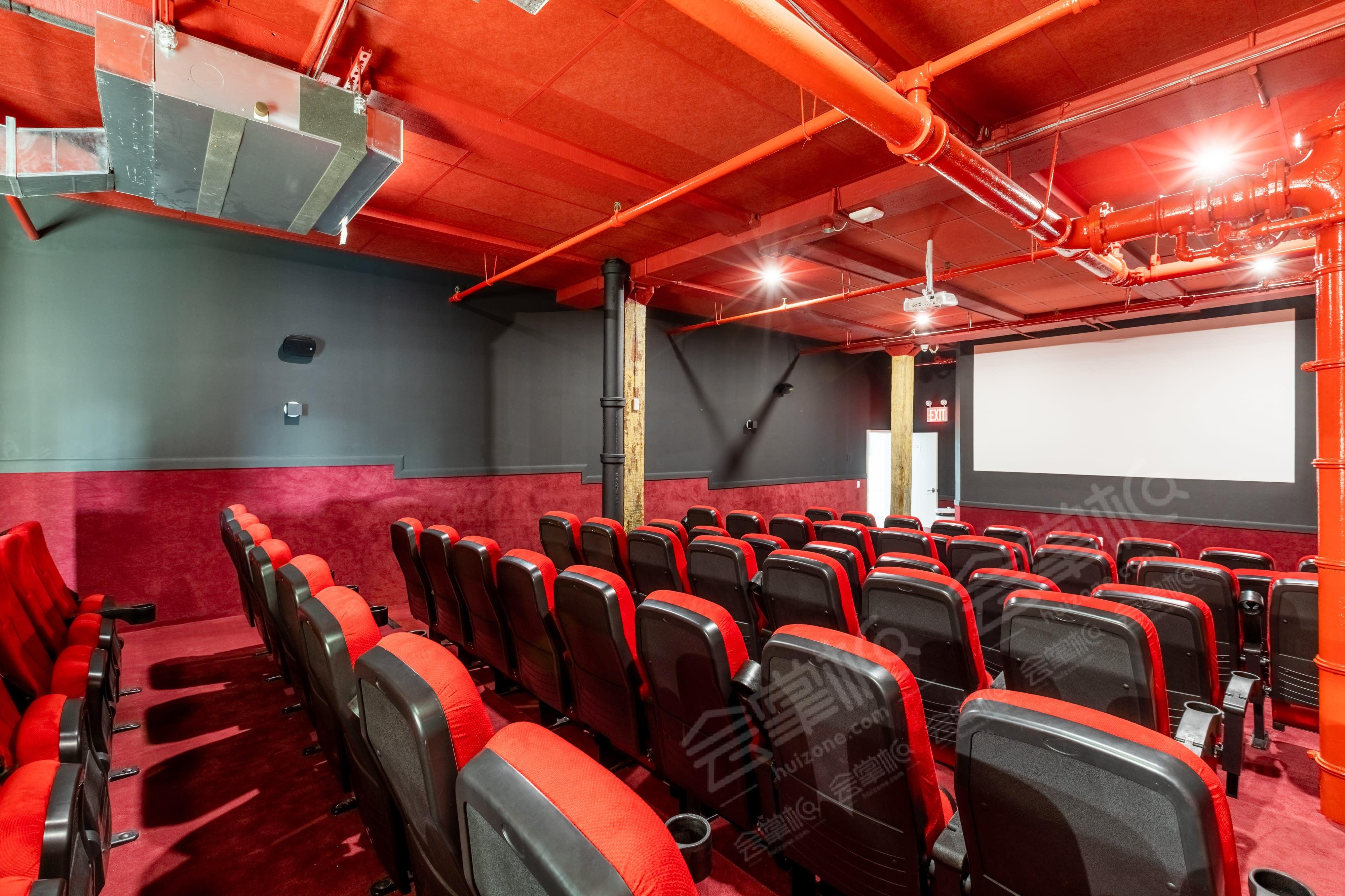 New Red Velvet Theater Room for Film & TV Productions, Screenings, and Events